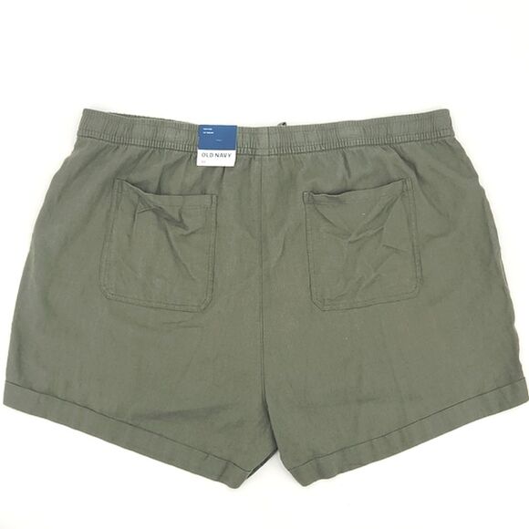Old Navy Shorts Women Plus Size 3X High Rise Linen Rayon Goblincore Vacation - Picture 2 of 9